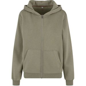 Build Your Brand - By290 - Sweatshirt - Paleolijf Groen - 70% Katoen, 30% Polyester, Ritssluiting