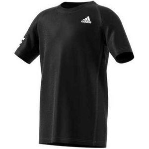 Adidas Badminton Club 3 Stripes Short Sleeve T-shirt Zwart 11-12 Years Jongen