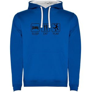 Kruskis Sleep Eat And Play Football Two-colour Hoodie