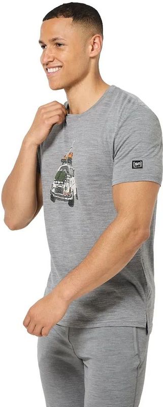 Super.natural - M CARSKI - T-shirt - Korte Mouwen - Wintersportprint - Merinowol en Polyester