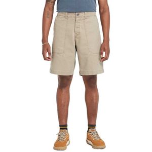 Timberland Washed Canvas Stretch Fatigue Shorts Beige 36 Man