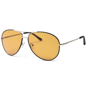 Ocean Sunglasses Leather Sunglasses Geel  Man