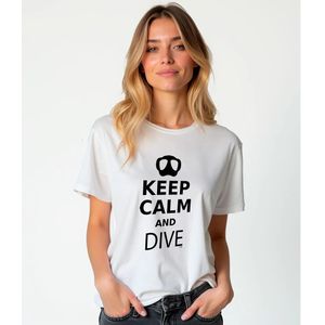 Kruskis Keep Calm And Dive Dames T-shirt Met Korte Mouwen