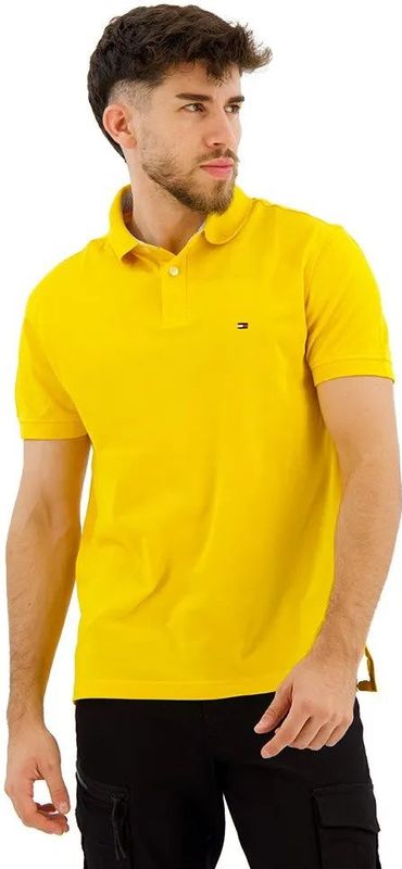 Tommy Hilfiger 1985 Regular Fit Korte Mouw Poloshirt Geel S Man