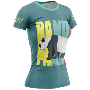 Otso Emoji Panda Short Sleeve T-shirt Groen S Vrouw