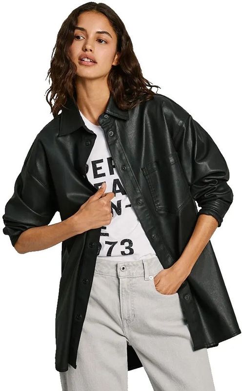 Pepe Jeans - PL304963XM5 - Overhemd - Zwart - Casual - Lange Mouwen