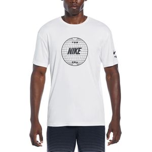 Nike - Swim Lead Line Hydroguard - T-shirt - Wit - Korte Mouwen