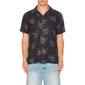 Nudie Jeans Arvid The Cat Hawaii Overhemd Met Korte Mouwen