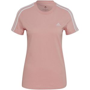 Adidas 3 Stripes Short Sleeve T-shirt Paars XS Vrouw
