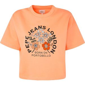 Pepe Jeans Ofra Short Sleeve Sweatshirt Oranje M Vrouw