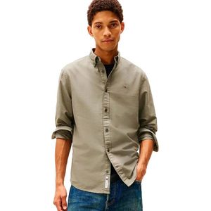 TOMMY JEANS - TJM REG OXFORD SHIRT EXT - Overhemd - Pewter Green - Lange Mouwen