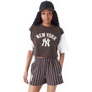 New Era Mlb Lifestyle Crop New York Yankees T-shirt Met Korte Mouwen