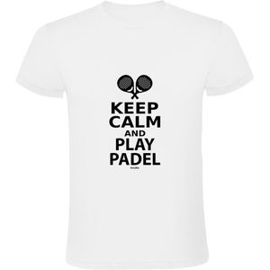 Kruskis Keep Calm And Play Padel Short Sleeve T-shirt Wit L Man