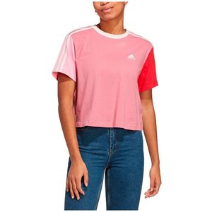 Adidas 3s Cr Short Sleeve T-shirt Roze S Vrouw