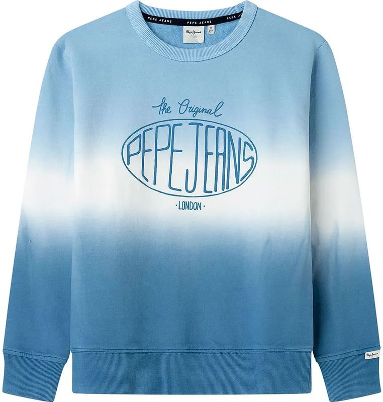 Pepe Jeans - Sweatshirt - Blauw - Katoen - Casual - Duurzaam