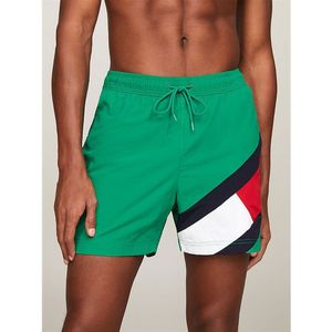 Tommy Hilfiger Colour Blocked Slim Fit Mid Length Swimming Shorts Groen S Man