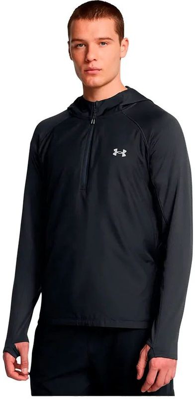 Under Armour Trail Run Hoodie Zwart,Grijs Man