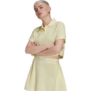 Adidas Originals Short Sleeve Polo Geel 42 Vrouw