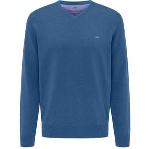 Fynch Hatton Sfpk211 V Neck Sweater Blauw S Man