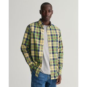 Gant Reg Large Check Long Sleeve Shirt Groen,Geel 2XL Man