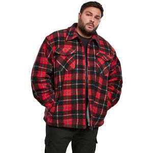 Urban Classics Plaid Teddy Lined Shirt Jacket Rood 2XL Man