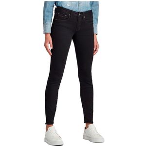 G-STAR 3301 Mid Skinny Jeans - Dames - Pitch Black - W25 X L32