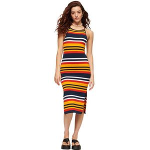 Superdry Stripe Jersey Sleeveless Midi Dress Veelkleurig S Vrouw