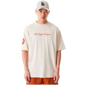 New Era Mlb Tartan Oversized La Dodgers T-shirt Met Korte Mouwen