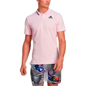 Adidas Us Series Short Sleeve Polo Roze L Man