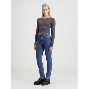 Calvin Klein Jeans Authentic Slim Straight Fit Jeans Grijs 28 / 30 Vrouw