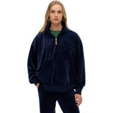 Superdry Country Club Velour Sweatshirt Met Halve Rits