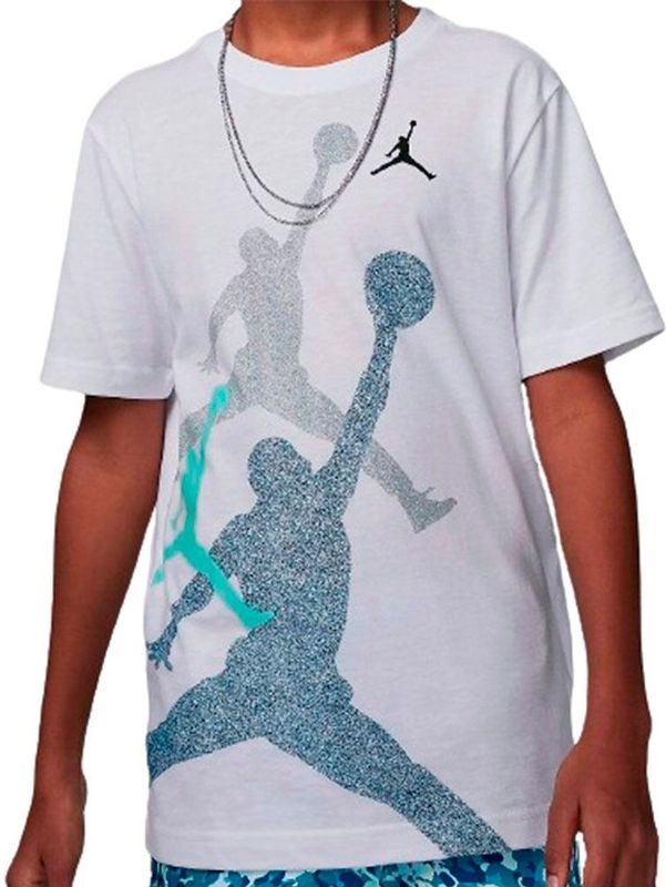 Jordan - Gradient Stacked T-shirt - Korte Mouwen - Zwart - Katoen/Polyester