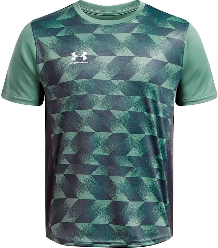 Under Armour - Challenger All Over Print - T-shirt - Silica Green