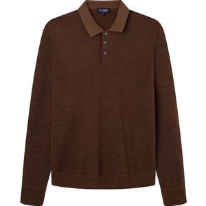 Hackett Herringbone Polo Met Lange Mouwen