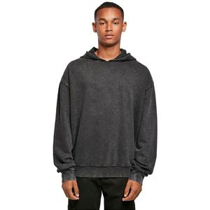 Build Your Brand Acid Washed Oversized Hoodie Grijs M Man