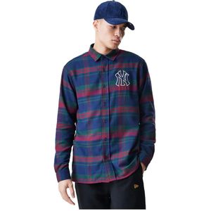 New Era Mlb Check New York Yankees Overhemd Met Lange Mouwen