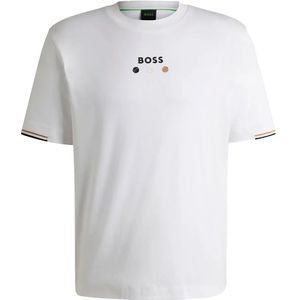BOSS - Open 25 01 - T-shirt - Wit - 100% Katoen