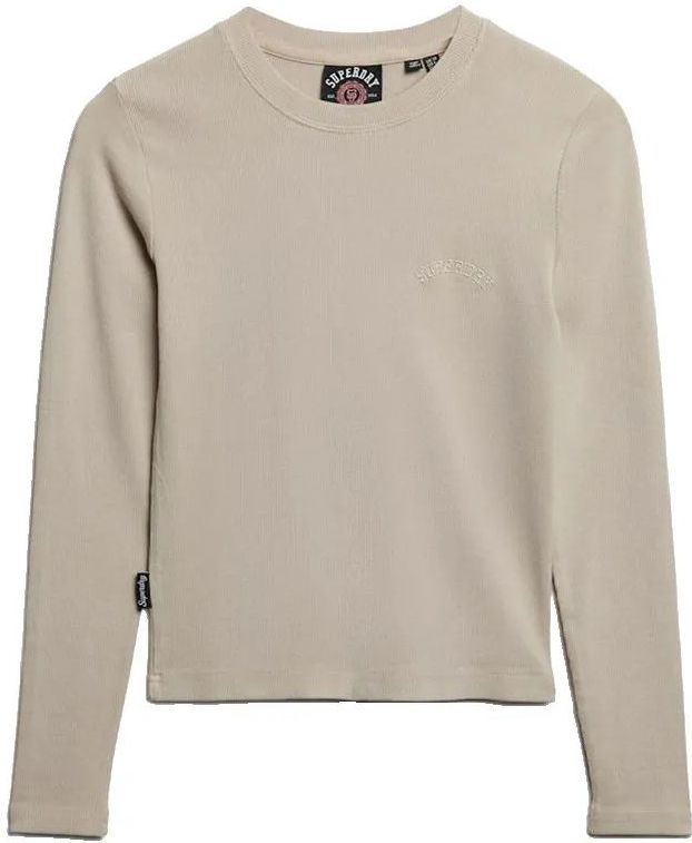 Superdry - Essential Logo Gd Rib - T-shirt - Lange Mouwen