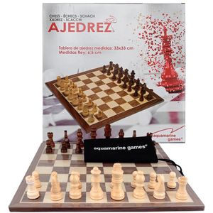 Aquamarine Pack And Chess Pieces Board Game Goud