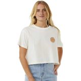 Rip Curl Wettie Icon Crop Short Sleeve T-shirt Wit L Vrouw