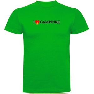 Kruskis I Love Campfire Short Sleeve T-shirt Groen 3XL Man