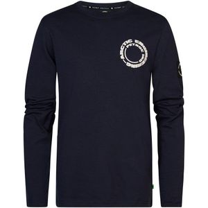 Petrol Industries - Jongens Backprint T-shirt met Lange Mouwen Hudson - Blauw0