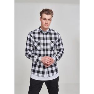 Urban Classics Basic Flannel Long Sleeve Shirt Zwart 2XL Man