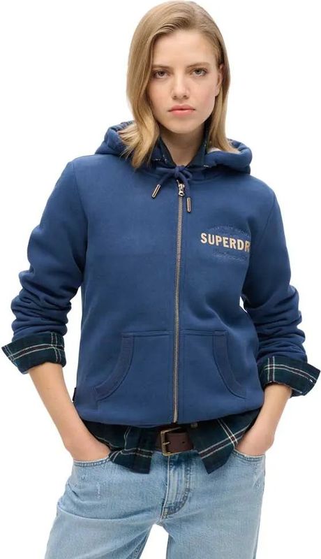 Superdry - Luxe Metallic Logo - Sweatshirt - Met Rits