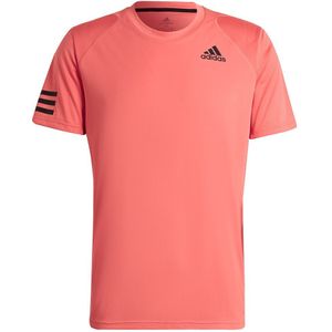 Adidas Badminton Club 3 Stripes Short Sleeve T-shirt Roze 2XL Man
