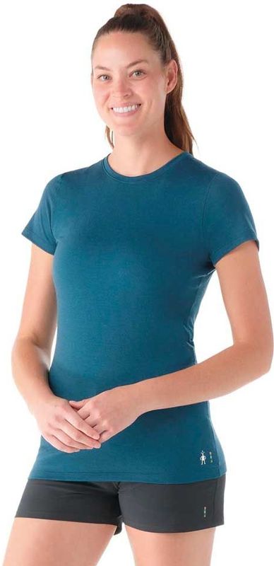 Smartwool - Merino Boxed T-shirt - Blauw - Korte Mouwen - Dames