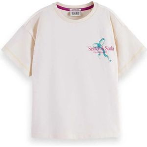 Scotch & Soda Loose Fit Front And Back Artwork T-shirt Met Korte Mouwen