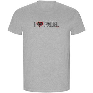 Kruskis I Love Padel Eco Short Sleeve T-shirt Grijs L Man