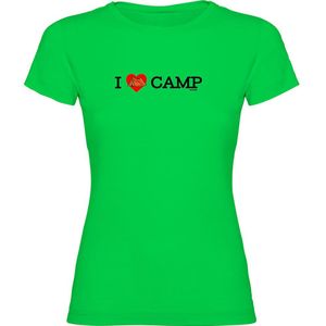 Kruskis I Love Camp Short Sleeve T-shirt Groen S Vrouw