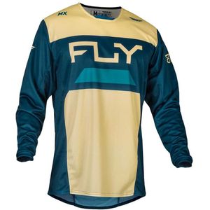 Fly Racing Kinetic Reload Long Sleeve T-shirt Beige,Blauw XL Man
